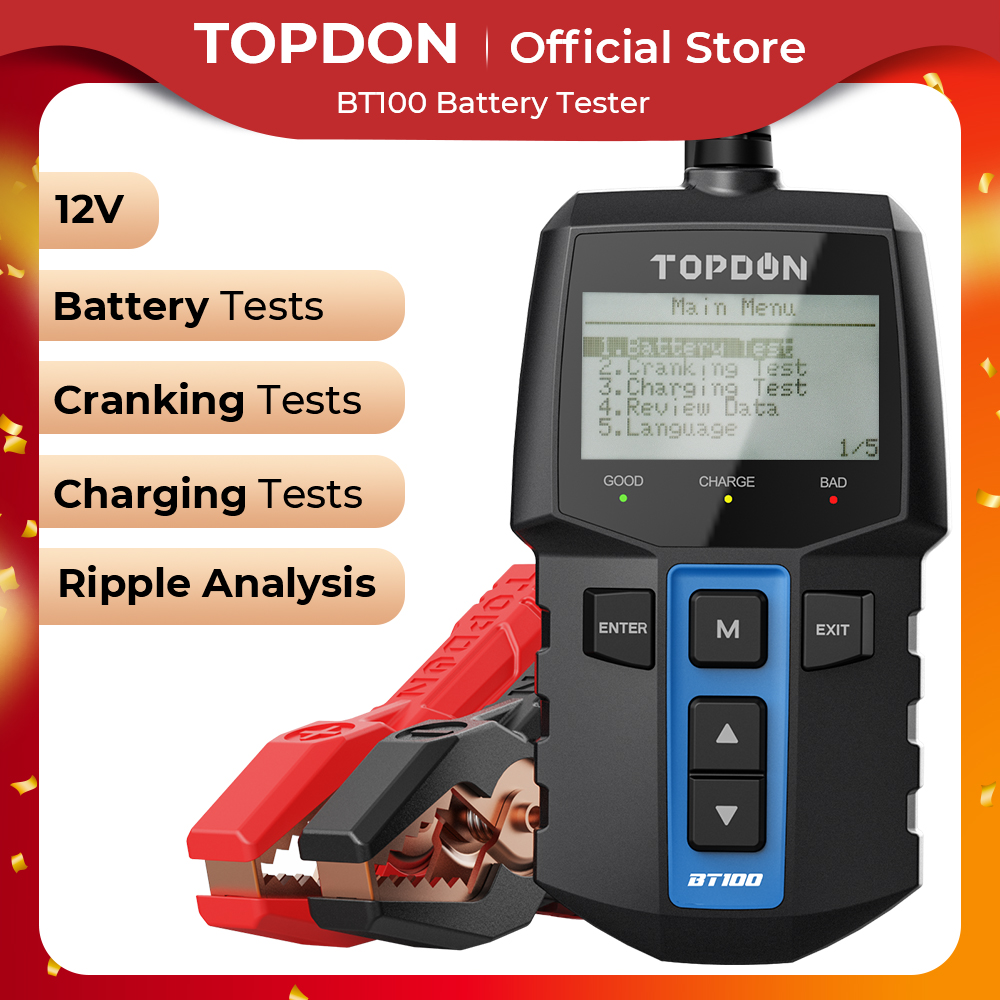 Topdon Tc001 Thermal Camera - TOPDON BT100 12 В тестер автомобильного