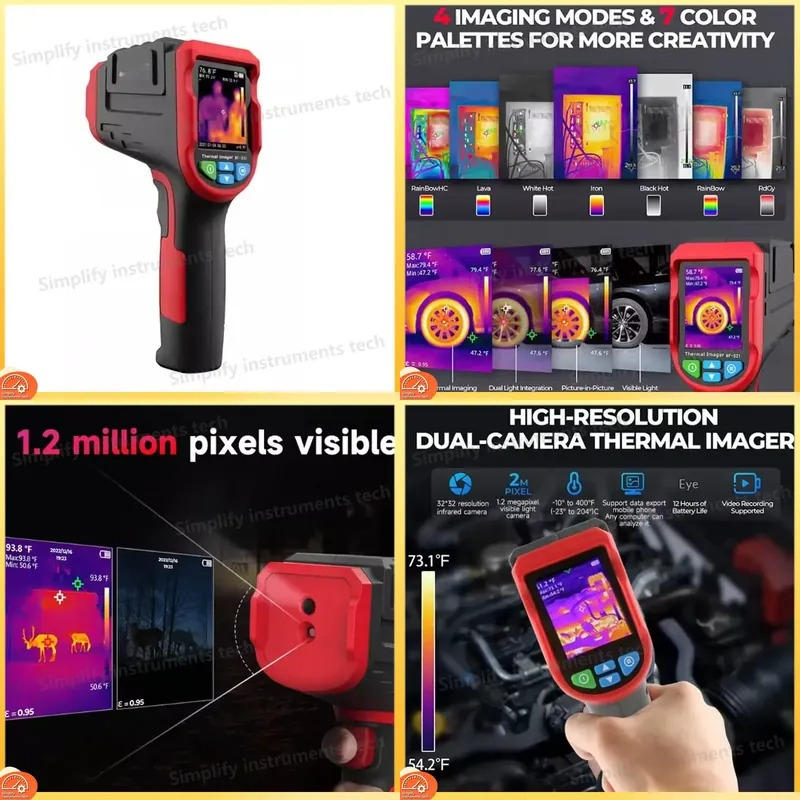 Nf 521 Thermal Imaging Camera - Промышленный портативный тепловизор NF-521, ИК-камера 32x32,