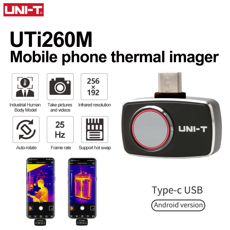 Тепловизор UNI-T для смартфона – обзор и цена Thermal Imaging Camera 256X192
